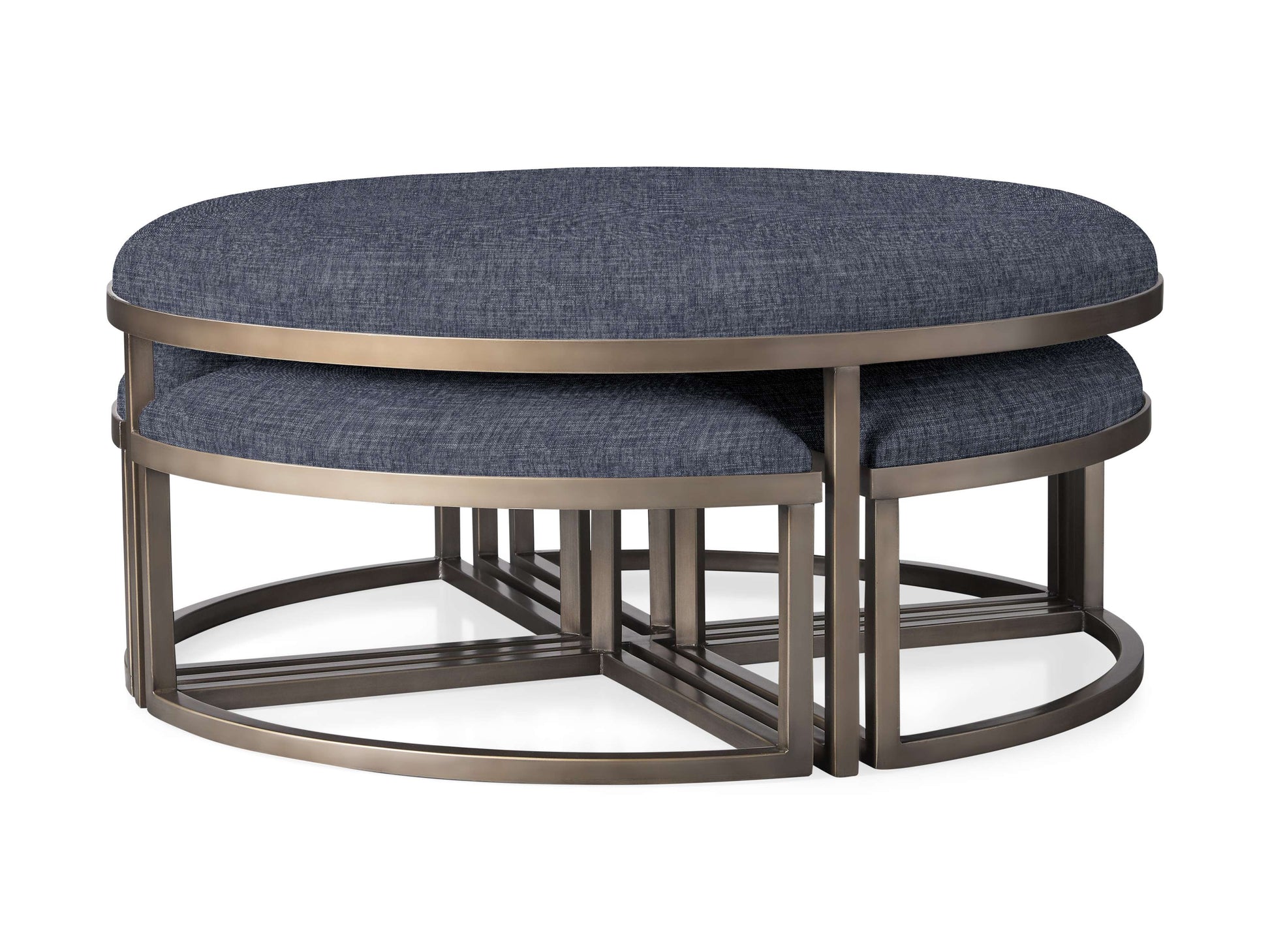 Pouf rond gigogne rembourré Palmer