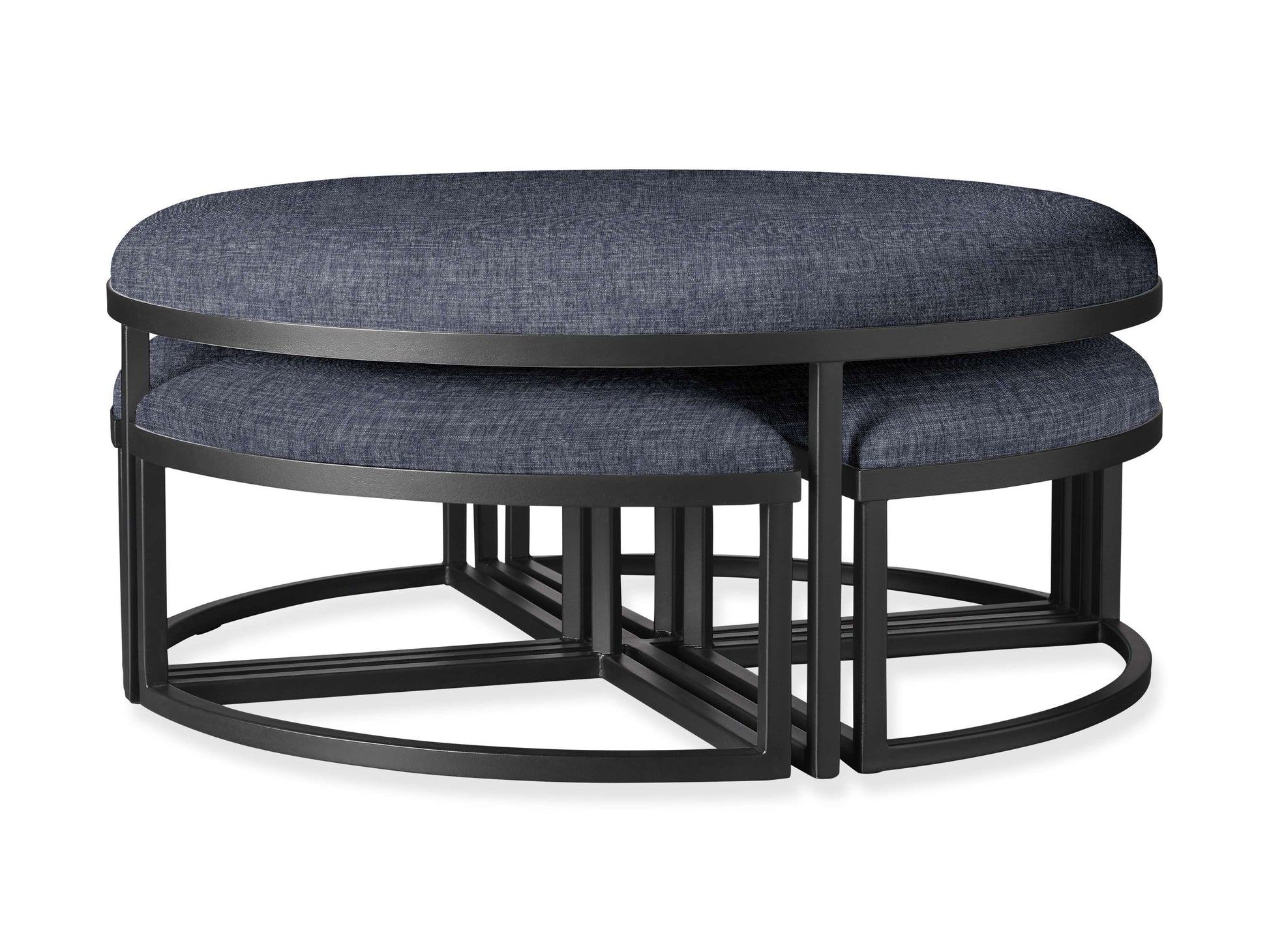 Pouf rond gigogne rembourré Palmer